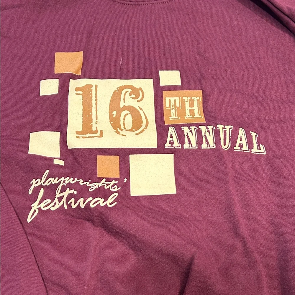 Gildan Maroon Crewneck Sweatshirt from NNHS 16th Annual Playwrights Festival - Picture 2 of 6